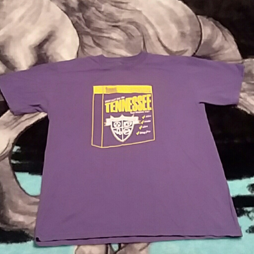Purple and yellow Tennessee t-shirt